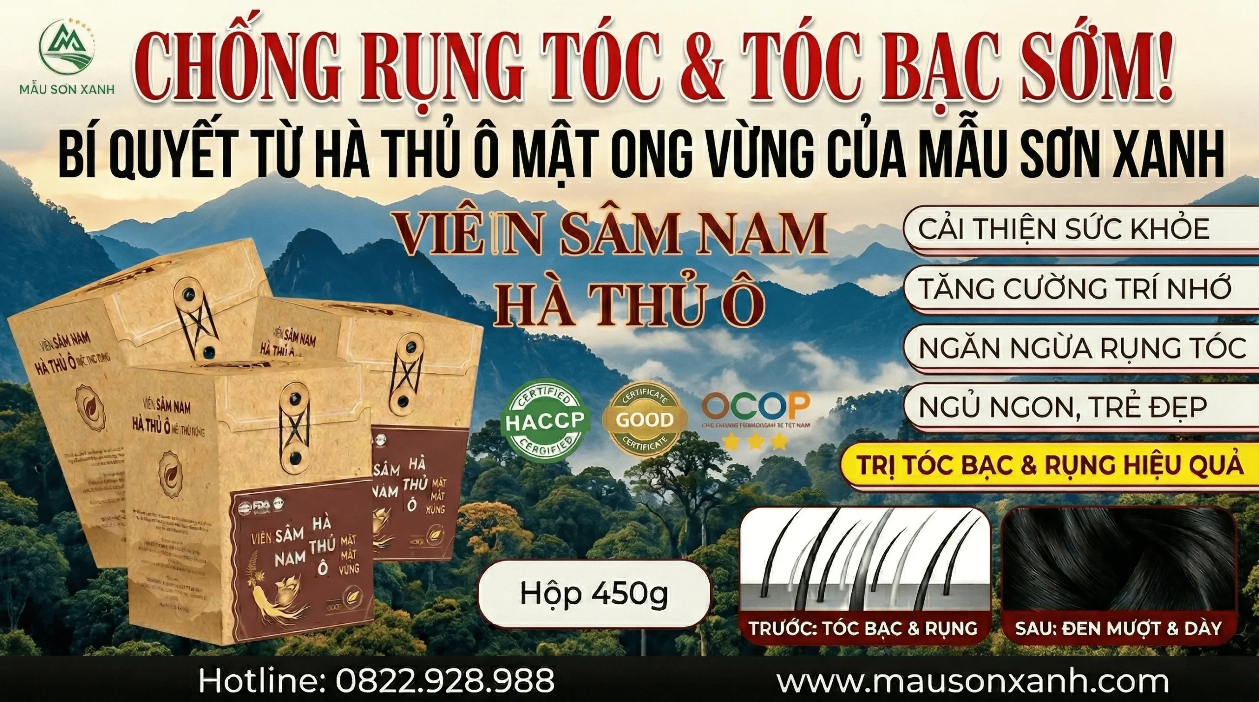 Viên Sâm Nam Hà Thủ Ô Mật Ong Vừng